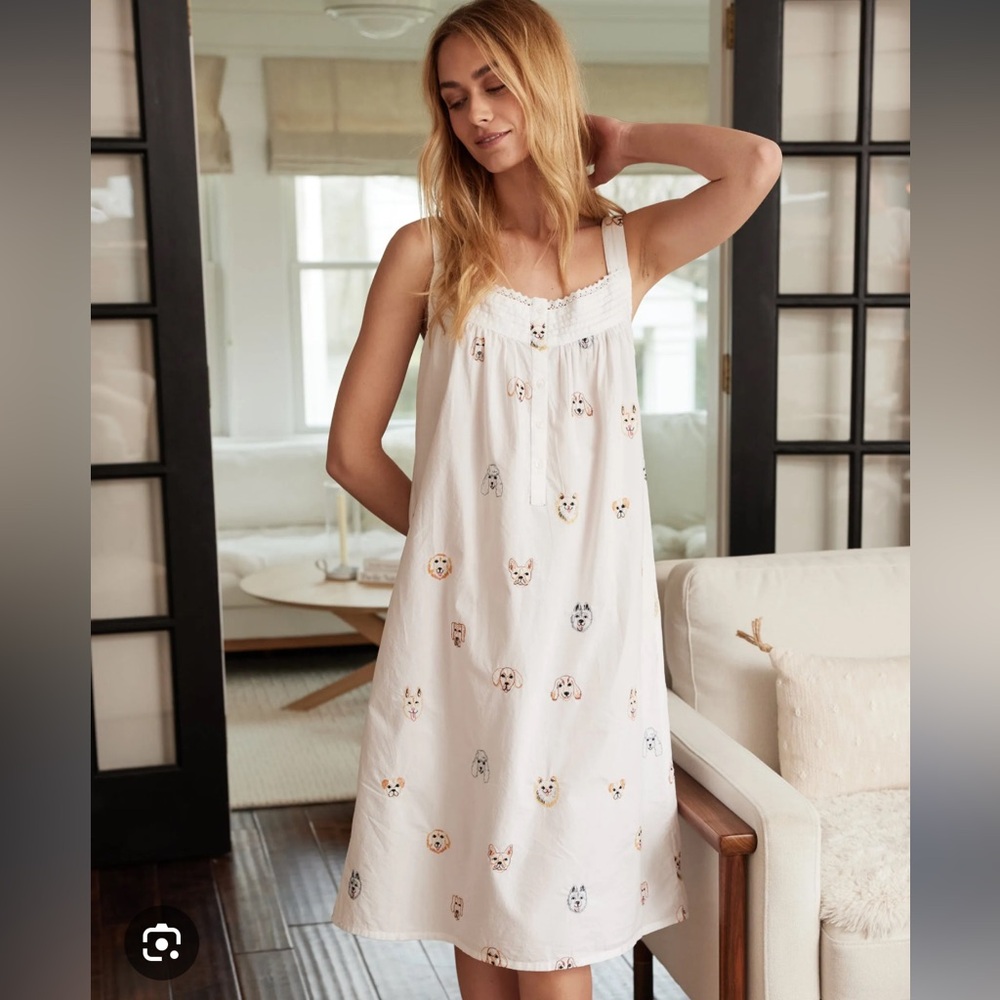 Printfresh Happy Hounds Back to Bed Nightgown in Cloud size small